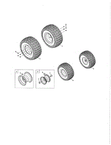 Wheels parts for Craftsman Front-Engine Lawn Tractor 247270460 from AppliancePartsPros.com