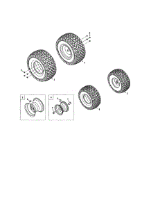 Wheels parts for Craftsman Riding Mower & Tractor 247270480 from AppliancePartsPros.com