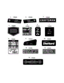 Decals parts for Craftsman Riding Mower & Tractor 247270480 from AppliancePartsPros.com