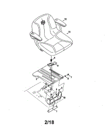 Seat parts for Craftsman Front-Engine Lawn Tractor 247270481 from AppliancePartsPros.com