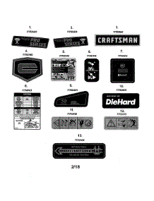 Decals parts for Craftsman Front-Engine Lawn Tractor 247270481 from AppliancePartsPros.com