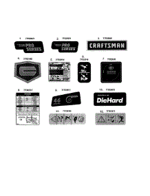 Decals parts for Craftsman Riding Mower & Tractor 247270490 from AppliancePartsPros.com