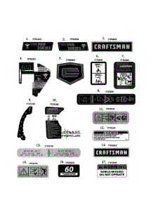 Decals parts for Craftsman Riding Mower & Tractor 247270540 from AppliancePartsPros.com