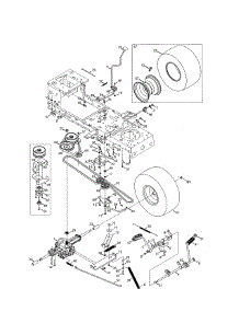 Transmission parts for Craftsman Front-Engine Lawn Tractor 247273300 from AppliancePartsPros.com
