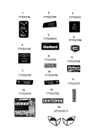 Decals parts for Craftsman Front-Engine Lawn Tractor 247273330 from AppliancePartsPros.com