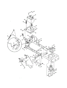 Frame / Battery parts for Craftsman Front-Engine Lawn Tractor 247273721 from AppliancePartsPros.com
