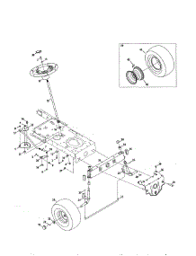 Steering / Wheel Assembly parts for Craftsman Riding Mower & Tractor 247273730 from AppliancePartsPros.com