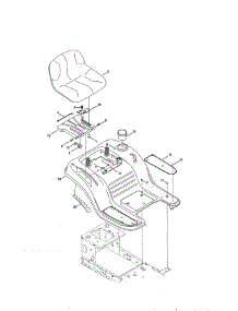 Seat / Fender parts for Craftsman Riding Mower & Tractor 247273730 from AppliancePartsPros.com
