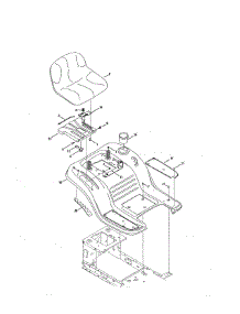 Seat / Fender parts for Craftsman Front-Engine Lawn Tractor 247273731 from AppliancePartsPros.com