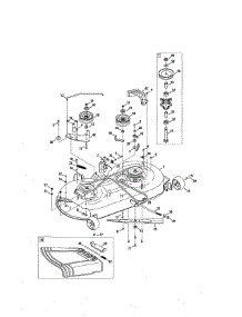 Mower Deck / Spindle parts for Craftsman Front-Engine Lawn Tractor 247273731 from AppliancePartsPros.com