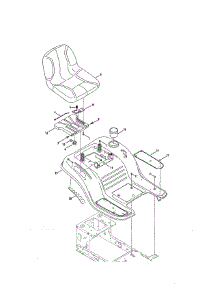 Seat / Fender parts for Craftsman Riding Mower & Tractor 247273740 from AppliancePartsPros.com