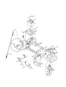 Frame / Battery parts for Craftsman Front-Engine Lawn Tractor 247273741 from AppliancePartsPros.com