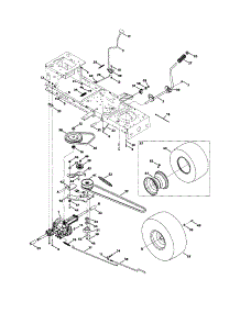 Transmission parts for Craftsman Front-Engine Lawn Tractor 247286040 from AppliancePartsPros.com