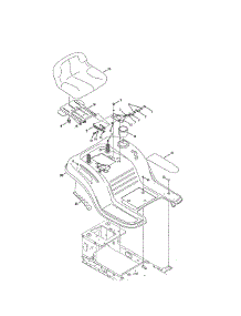 Seat / Fender parts for Craftsman Front-Engine Lawn Tractor 247288810 from AppliancePartsPros.com