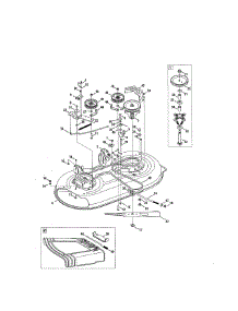 Mower Deck / Spindle Pulley parts for Craftsman Front-Engine Lawn Tractor 247288810 from AppliancePartsPros.com