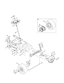 Steering parts for Craftsman Front-Engine Lawn Tractor 247288860 from AppliancePartsPros.com
