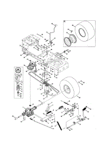 Transmission parts for Craftsman Front-Engine Lawn Tractor 247288860 from AppliancePartsPros.com