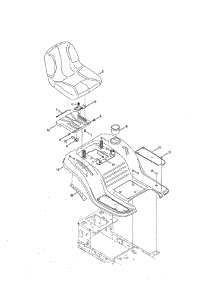Seat / Fender parts for Craftsman Front-Engine Lawn Tractor 247288861 from AppliancePartsPros.com