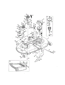 Deck / Spindle Pulley parts for Craftsman Front-Engine Lawn Tractor 247288861 from AppliancePartsPros.com