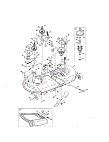 Mower Deck / Spindle Pulley parts for Craftsman Front-Engine Lawn Tractor 247288862 from AppliancePartsPros.com