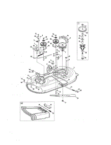 Mower Deck / Spindle Pulley parts for Craftsman Front-Engine Lawn Tractor 247288870 from AppliancePartsPros.com
