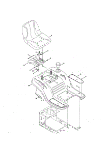 Seat / Fender parts for Craftsman Front-Engine Lawn Tractor 247288890 from AppliancePartsPros.com