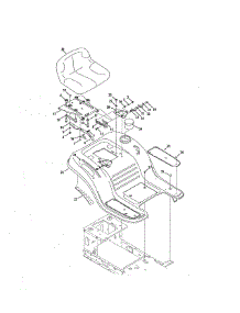 Seat / Fender parts for Craftsman Front-Engine Lawn Tractor 247289050 from AppliancePartsPros.com
