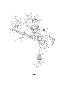 Frame parts for Craftsman Front-Engine Lawn Tractor 247289330 from AppliancePartsPros.com