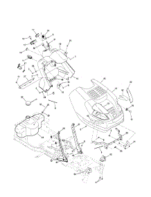 Fuel Tank / Hood parts for Craftsman Front-Engine Lawn Tractor 247289330 from AppliancePartsPros.com