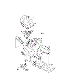 Seat / Fender parts for Craftsman Front-Engine Lawn Tractor 247289840 from AppliancePartsPros.com