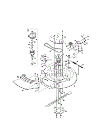 Deck / Spindle Pulley parts for Craftsman Rear-Engine Riding Mower 247290001 from AppliancePartsPros.com