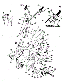 Handle Assembly parts for Craftsman Tiller 247298610 from AppliancePartsPros.com