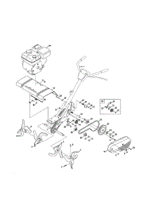 Engine / Tines parts for Craftsman Front-Tine Tiller 247299341 from AppliancePartsPros.com