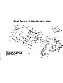 Transmission parts for Craftsman Rear-Tine Tiller 247299771 from AppliancePartsPros.com