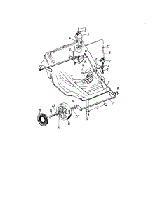 Front Wheel Assembly parts for Craftsman Electric Walk-Behind Mower 247370320-1991 from AppliancePartsPros.com