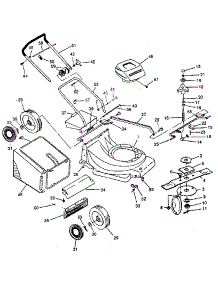 Mower Deck parts for Craftsman Electric Walk-Behind Mower 247370810 from AppliancePartsPros.com