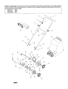 Handle / Bag Assembly parts for Craftsman Lawn Vacuum 24777010 from AppliancePartsPros.com