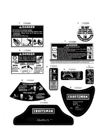 Decals parts for Craftsman Lawn Vacuum 247770131 from AppliancePartsPros.com