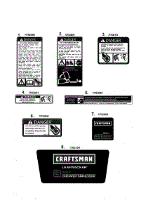 Decals parts for Craftsman Chipper Shredder 247776150 from AppliancePartsPros.com