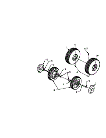 Wheel Assembly parts for Craftsman Chipper Shredder 247799620 from AppliancePartsPros.com