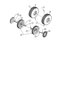 Wheel Assembly parts for Craftsman Chipper Shredder 247799640 from AppliancePartsPros.com