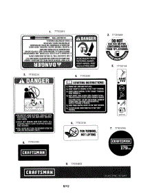 Decals parts for Craftsman Gas Snowblower 247881700 from AppliancePartsPros.com