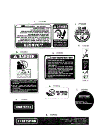 Decals parts for Craftsman Gas Snowblower 247881701 from AppliancePartsPros.com