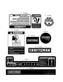 Decals parts for Craftsman Gas Snowblower 247881720 from AppliancePartsPros.com