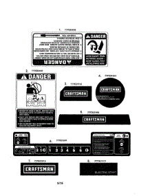 Decals parts for Craftsman Gas Snowblower 247881722 from AppliancePartsPros.com