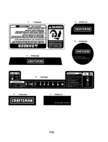 Decals parts for Craftsman Gas Snowblower 247881723 from AppliancePartsPros.com