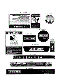 Decals parts for Craftsman Gas Snowblower 247881730 from AppliancePartsPros.com