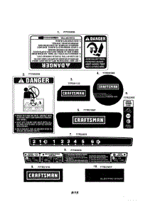Decals parts for Craftsman Gas Snowblower 247881732 from AppliancePartsPros.com