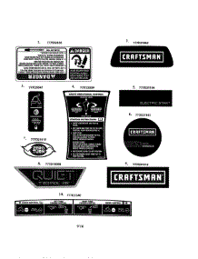 Decals parts for Craftsman Gas Snowblower 247883941 from AppliancePartsPros.com