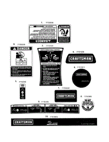 Decals parts for Craftsman Gas Snowblower 247883951 from AppliancePartsPros.com